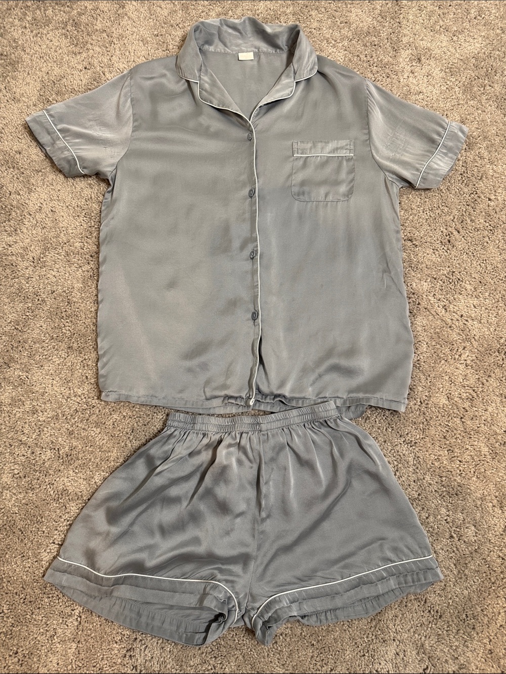 SilkSilky Silk Light Blue Pajama Set